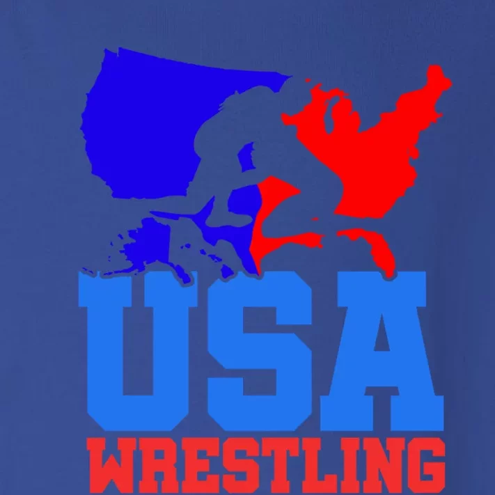 Usa Wrestling Patriotic American Flag Sports Wrestling Gift Toddler Long Sleeve Shirt