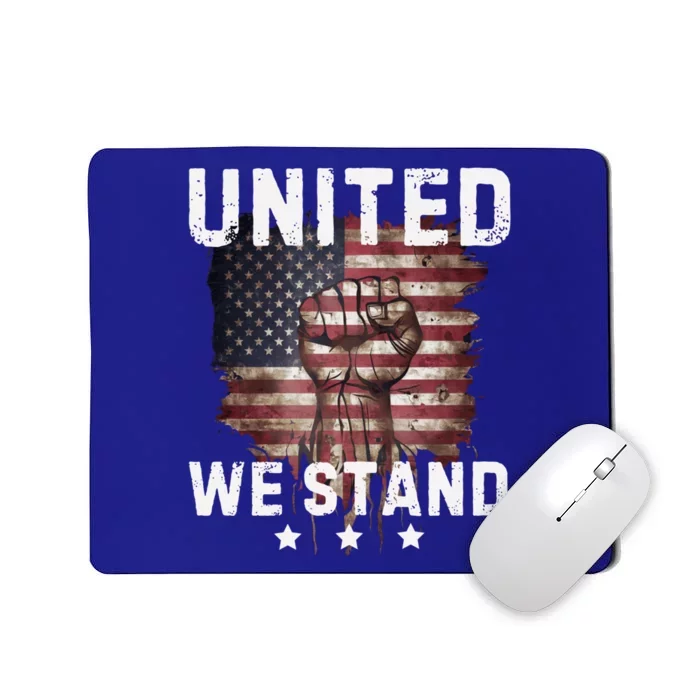 United We Stand Patriotic Gift Usa Flag Mousepad