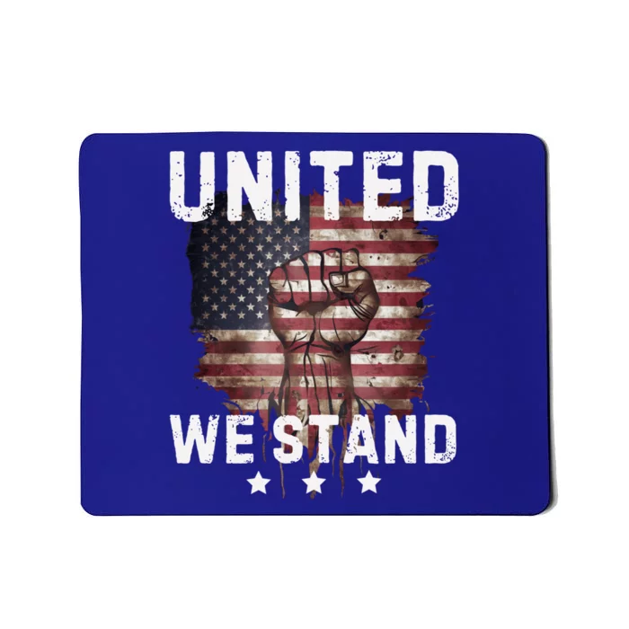 United We Stand Patriotic Gift Usa Flag Mousepad