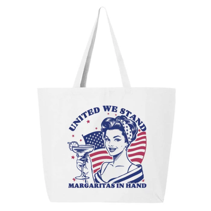 United We Stand Margaritas In Hand 4th July America 25L Jumbo Tote