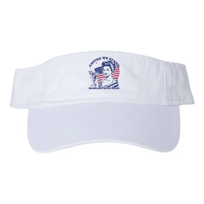 United We Stand Margaritas In Hand 4th July America Valucap Bio-Washed Visor