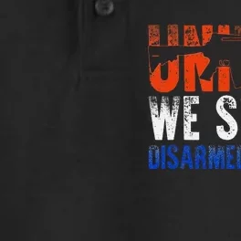 United We Stand Disarmed We Fail Gun Lovers Dry Zone Grid Performance Polo