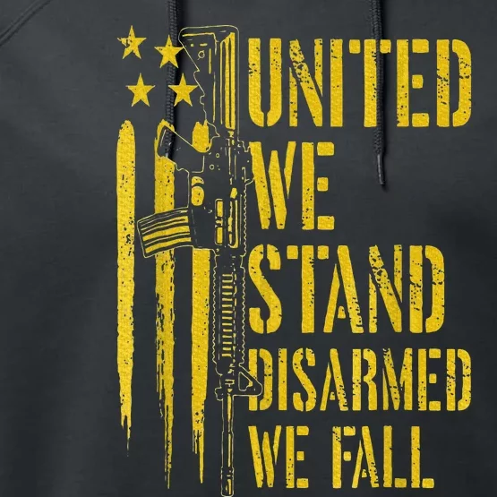 United We Stand Disarmed We Fall Performance Fleece Hoodie