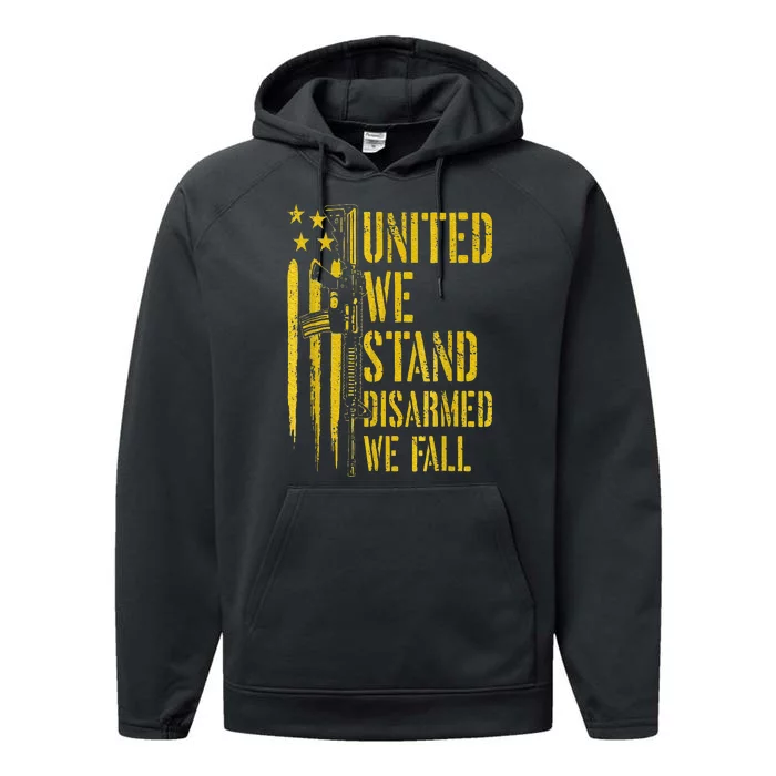 United We Stand Disarmed We Fall Performance Fleece Hoodie