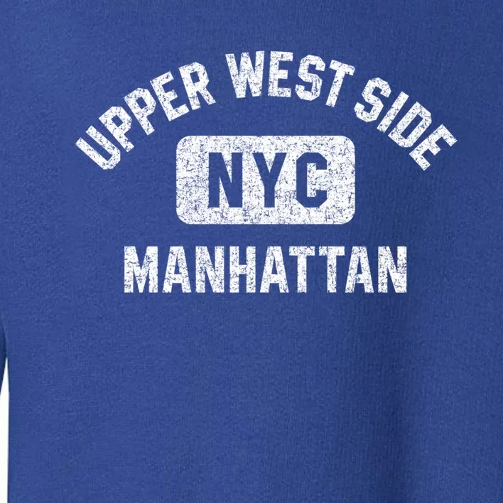 Upper West Side Hattan Gym Style Distressed White Print Gift Toddler Sweatshirt