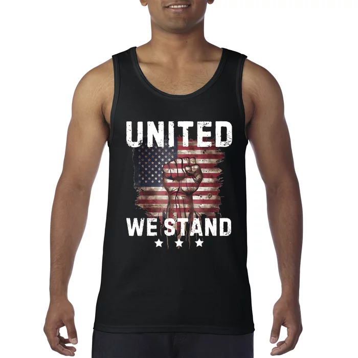 United We Stand Patriotic Gift For Usa Flag Tank Top