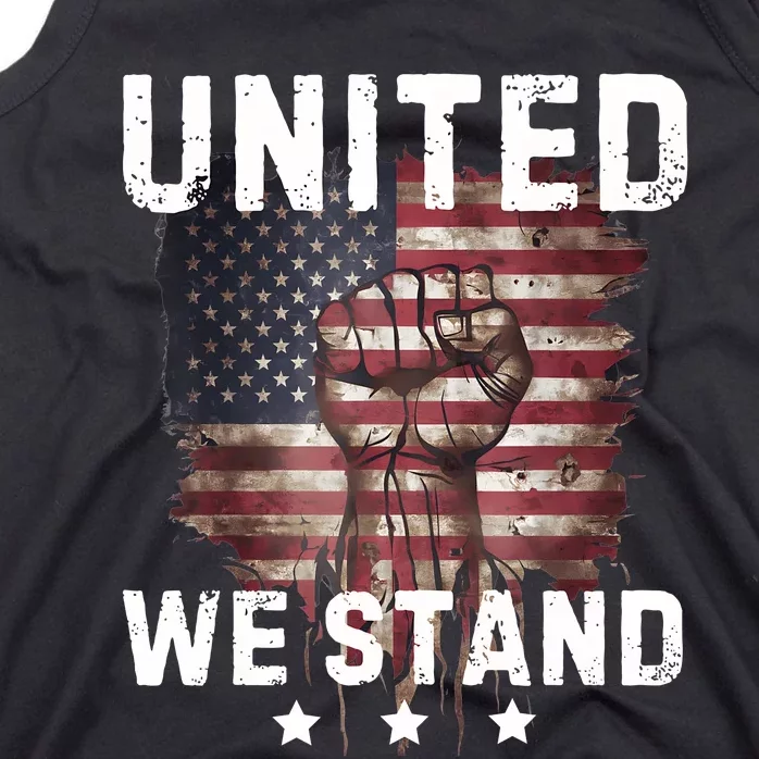 United We Stand Patriotic Gift For Usa Flag Tank Top