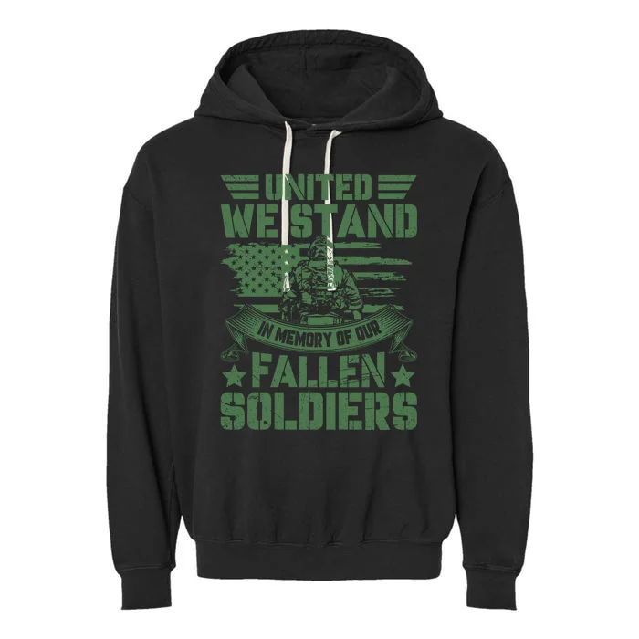 United We Stand Memorial Day Remembrance Garment-Dyed Fleece Hoodie