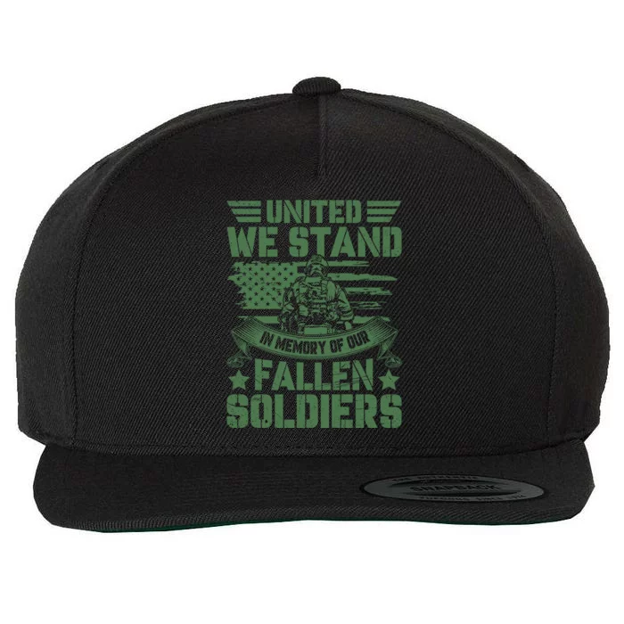 United We Stand Memorial Day Remembrance Wool Snapback Cap