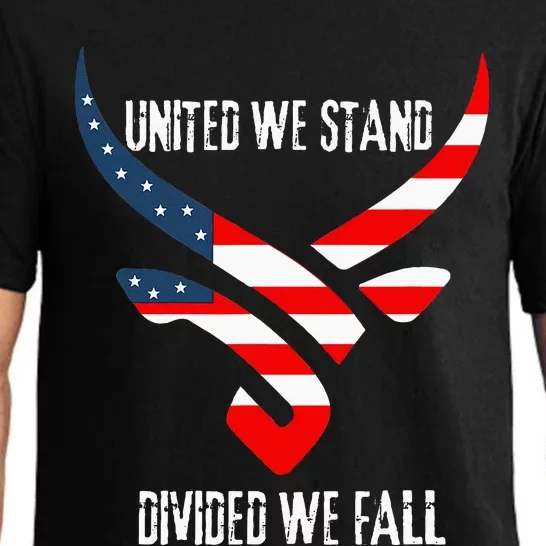 United We Stand Divided We Fall Usa Flag Pajama Set