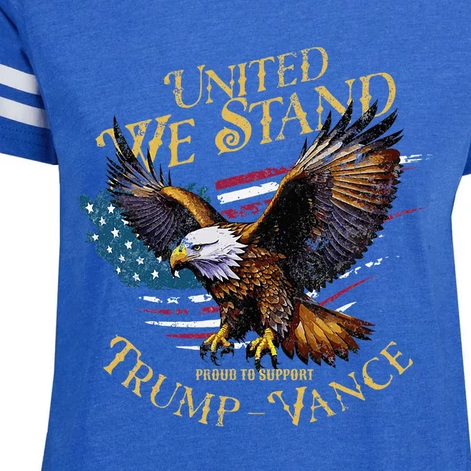 United We Stand Support Trump Vance Hillbilly Trump Vance Enza Ladies Jersey Football T-Shirt