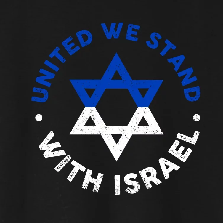 United We Stand With Israel Defend Israel Israeli Flag Women's Crop Top Tee