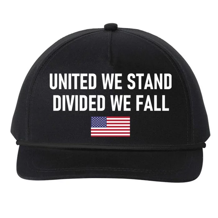 United We Stand Divided We Fall Snapback Five-Panel Rope Hat