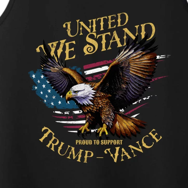 United We Stand Support Trump Vance 2024 Performance Tank