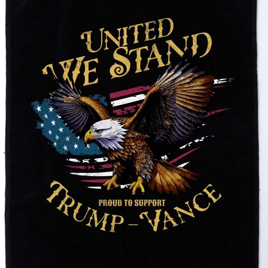 United We Stand Support Trump Vance 2024 Platinum Collection Golf Towel