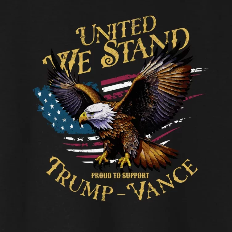 United We Stand Support Trump Vance 2024 Women's Crop Top Tee