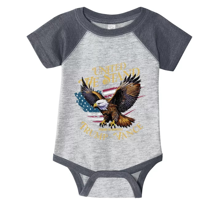 United We Stand Support Trump Vance 2024 Infant Baby Jersey Bodysuit