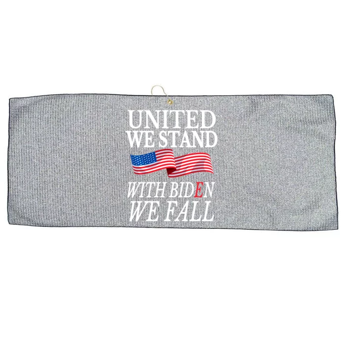 United We Stand With Biden We Fall Anti Biden Republican Large Microfiber Waffle Golf Towel