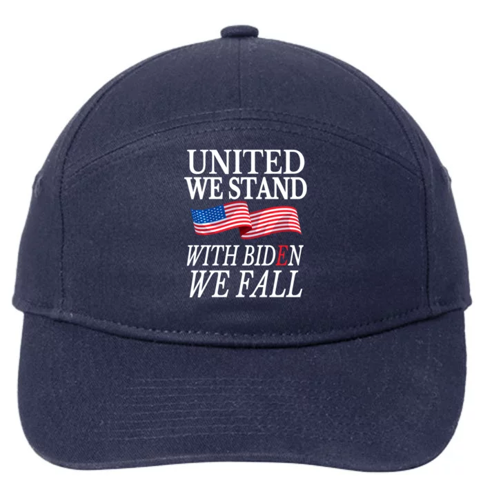 United We Stand With Biden We Fall Anti Biden Republican 7-Panel Snapback Hat