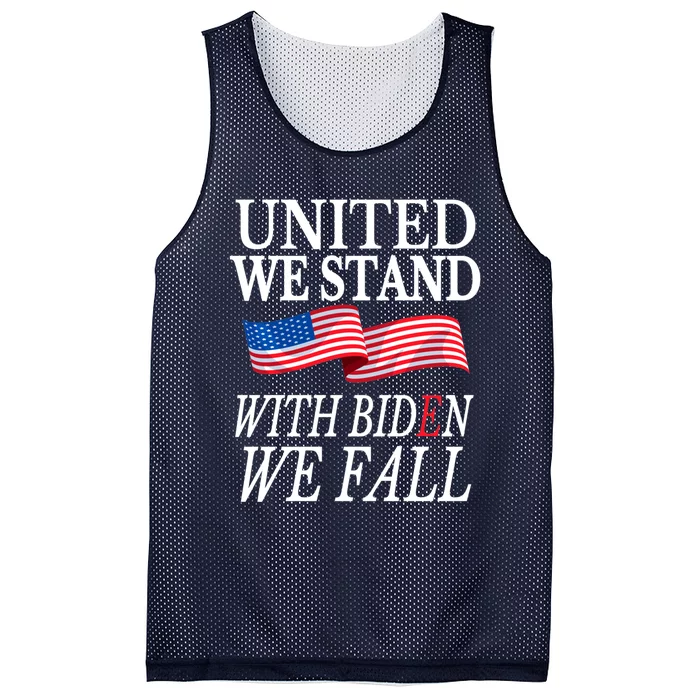 United We Stand With Biden We Fall Anti Biden Republican Mesh Reversible Basketball Jersey Tank