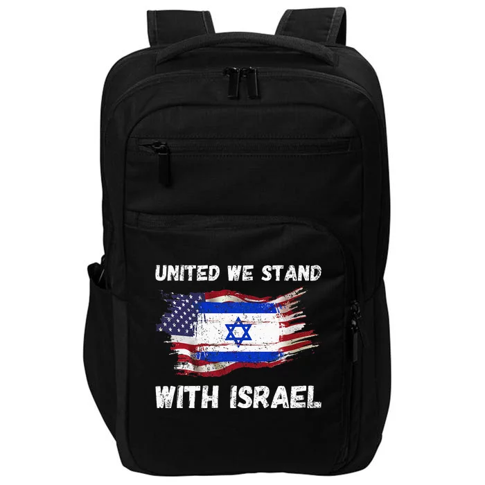 United We Stand With Israel Israeli American Impact Tech Backpack