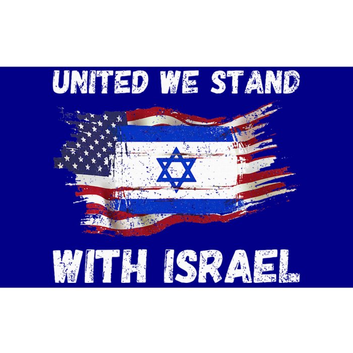 United We Stand With Israel Israeli American Bumper Sticker