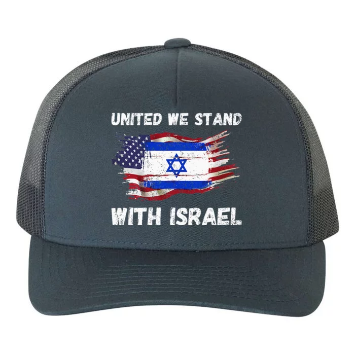 United We Stand With Israel Israeli American Yupoong Adult 5-Panel Trucker Hat