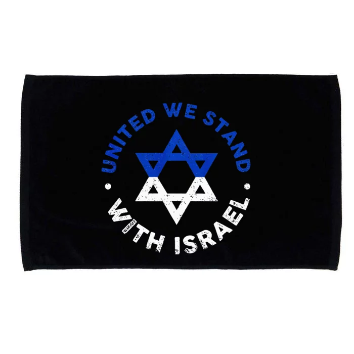 United We Stand With Israel Defend Israel Israeli Flag Microfiber Hand Towel