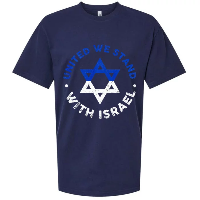 United We Stand With Israel Defend Israel Israeli Flag Sueded Cloud Jersey T-Shirt