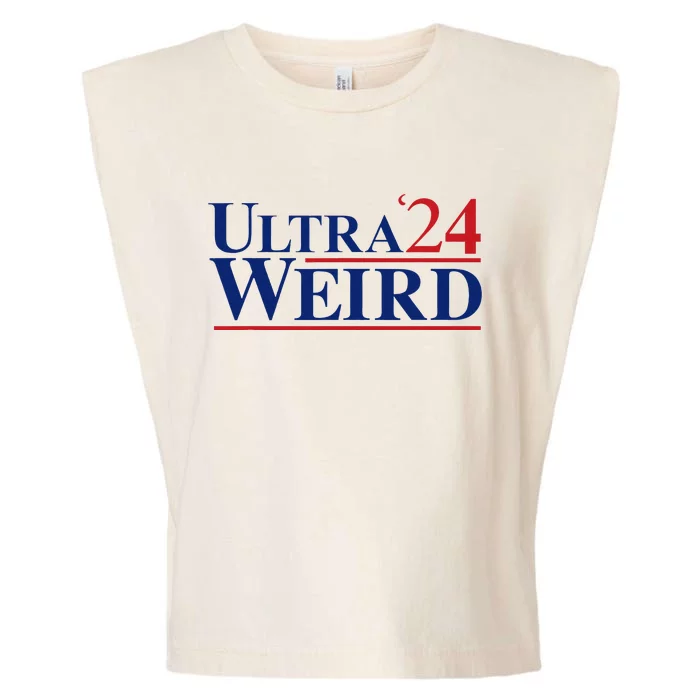 Ultra Weird Trump 2024 Funny Donald Trump Jd Vance Garment-Dyed Women's Muscle Tee