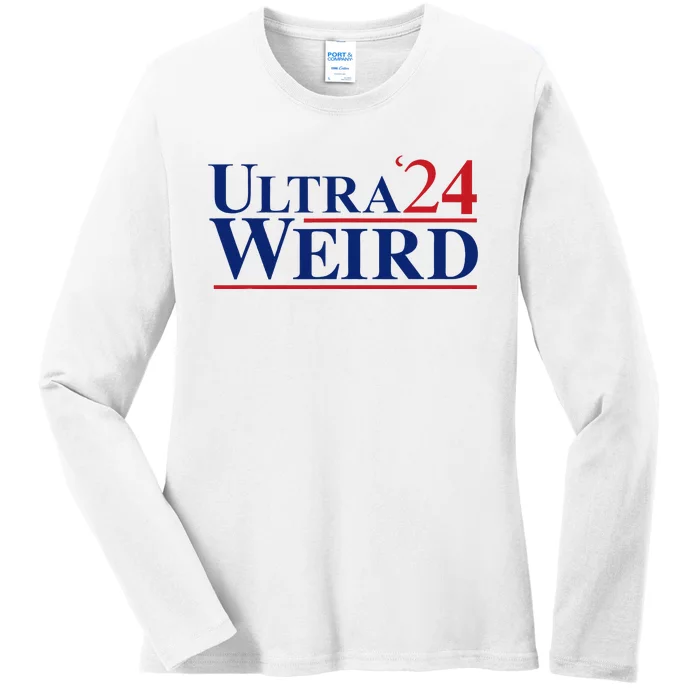 Ultra Weird Trump 2024 Funny Donald Trump Jd Vance Ladies Long Sleeve Shirt