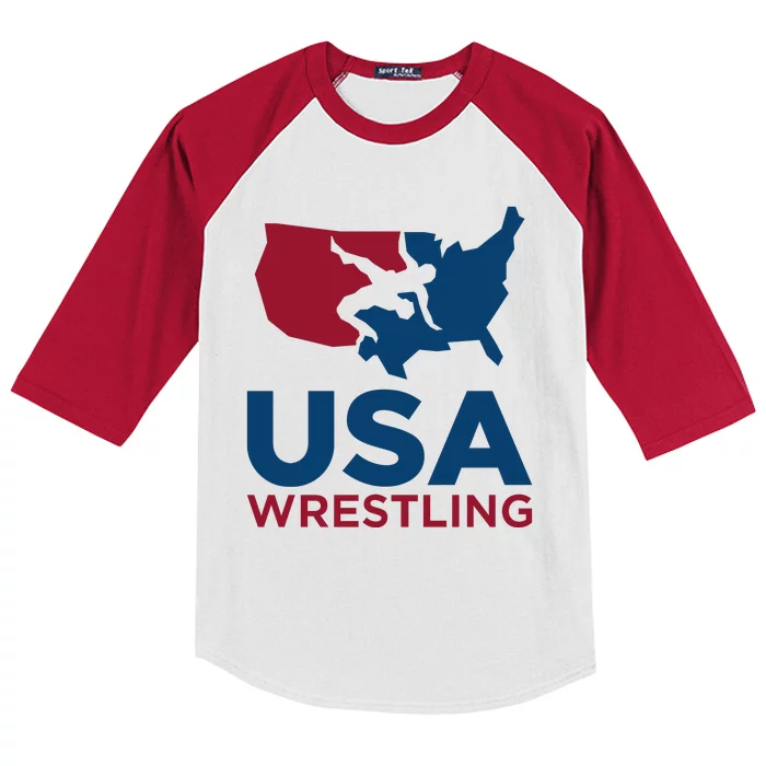 USA Wrestling Kids Colorblock Raglan Jersey