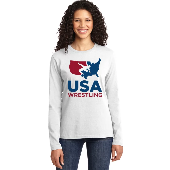 USA Wrestling Ladies Long Sleeve Shirt