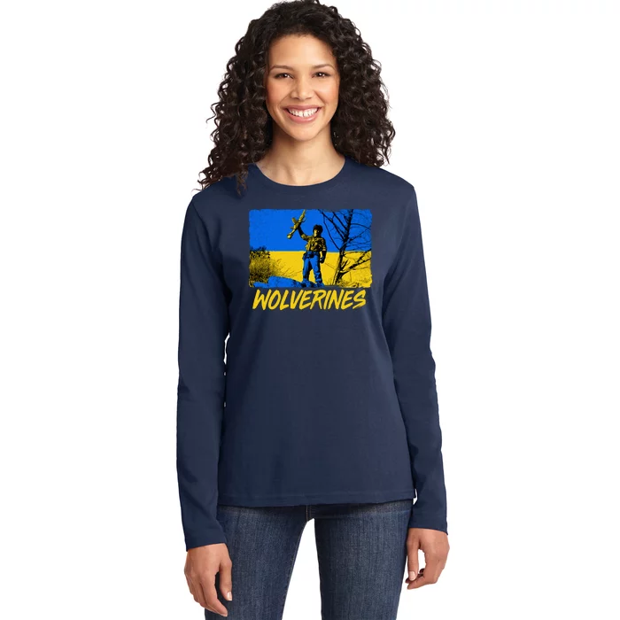 Ukraine Wolverines Ladies Long Sleeve Shirt