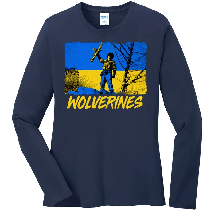 Ukraine Wolverines Ladies Long Sleeve Shirt