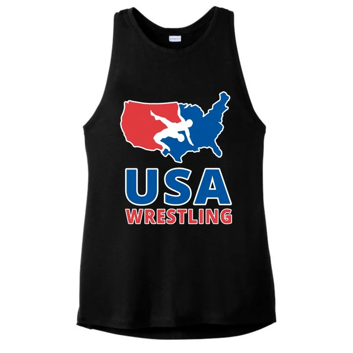 Usa Wrestling Ladies Tri-Blend Wicking Tank