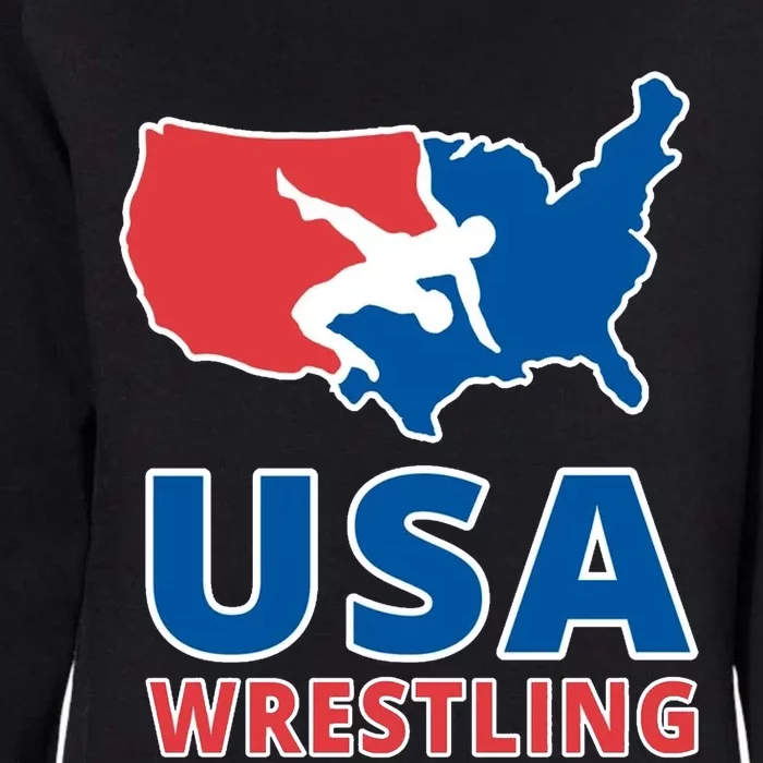 Usa Wrestling Womens California Wash Sweatshirt