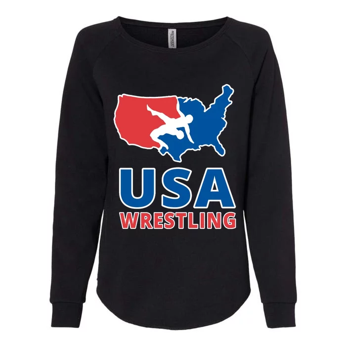 Usa Wrestling Womens California Wash Sweatshirt