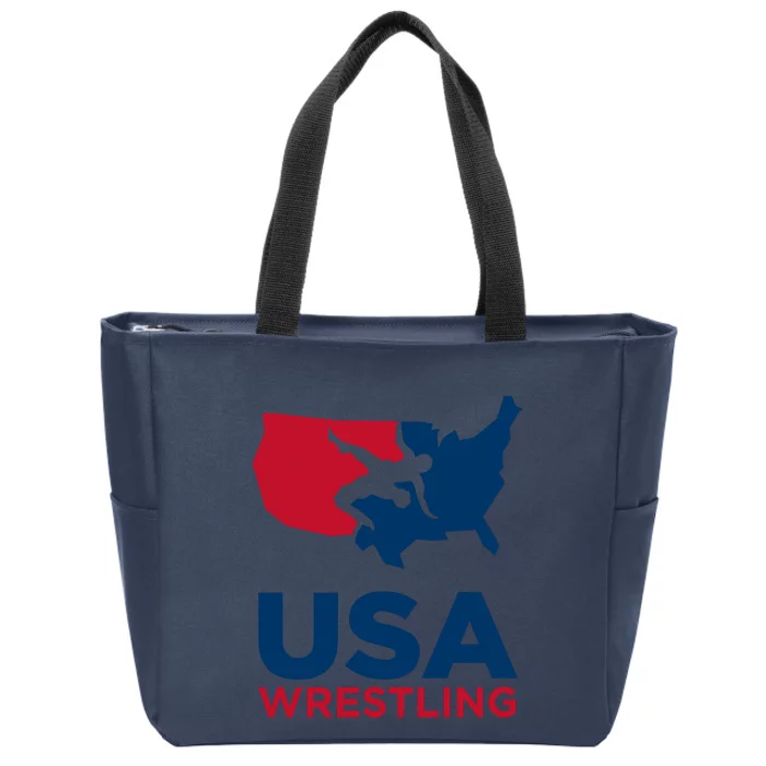 Usa Wrestling Zip Tote Bag