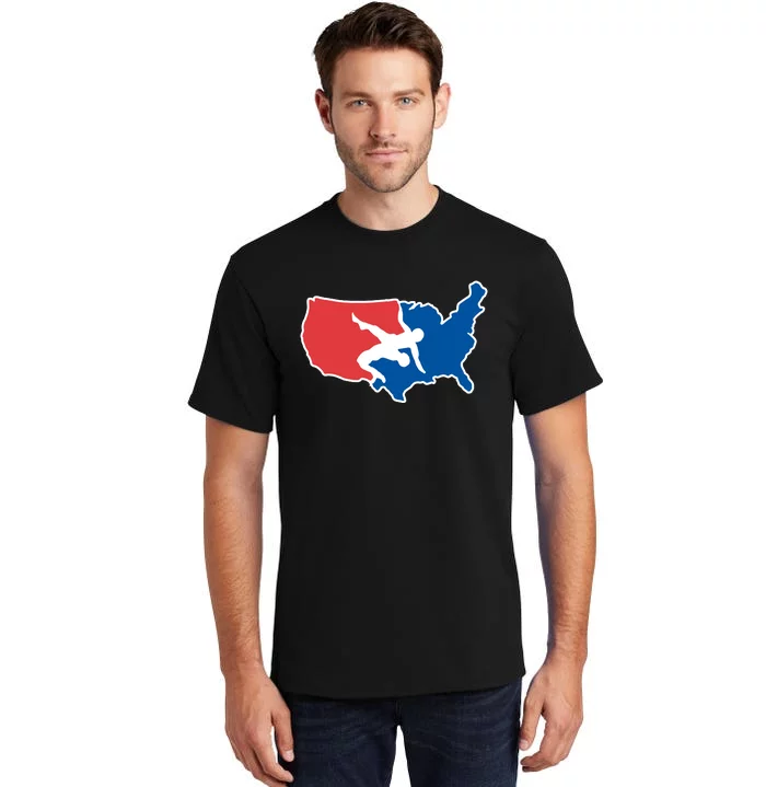 Usa Wrestling Tall T-Shirt