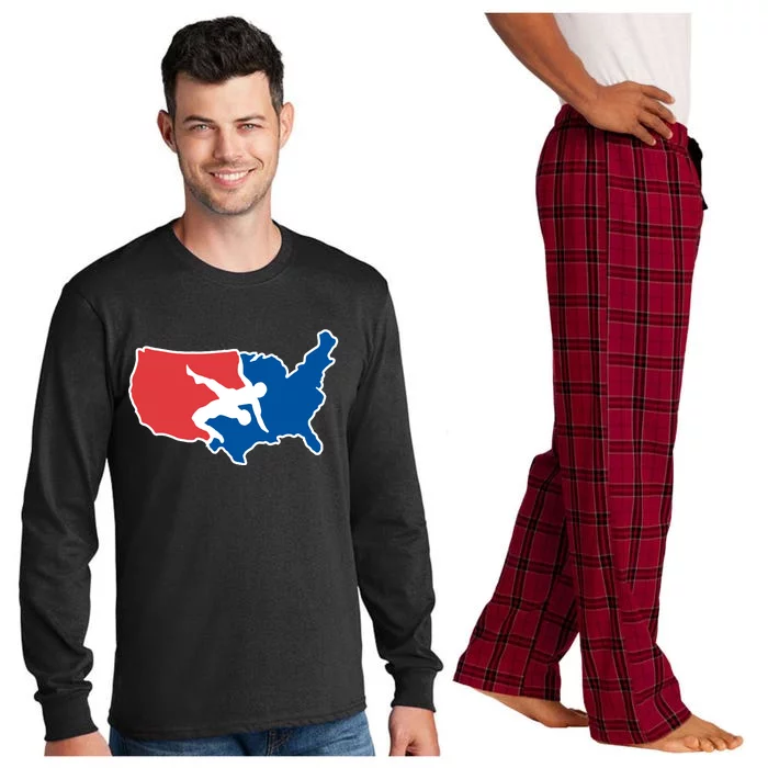 Usa Wrestling Long Sleeve Pajama Set