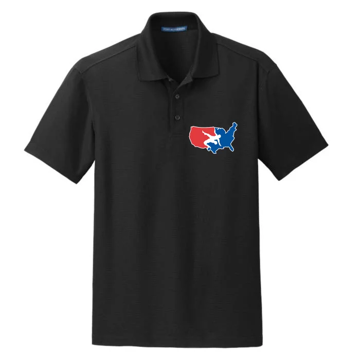 Usa Wrestling Dry Zone Grid Performance Polo