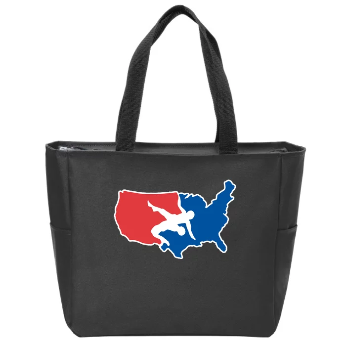 Usa Wrestling Zip Tote Bag