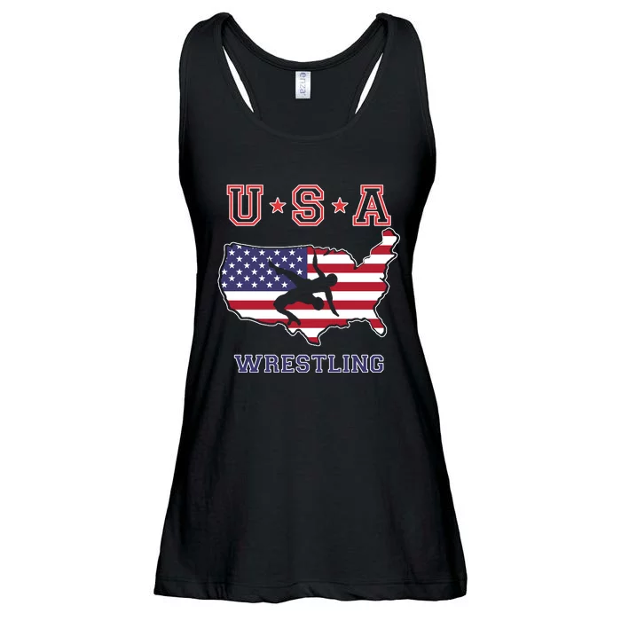 Usa Wrestling Ladies Essential Flowy Tank