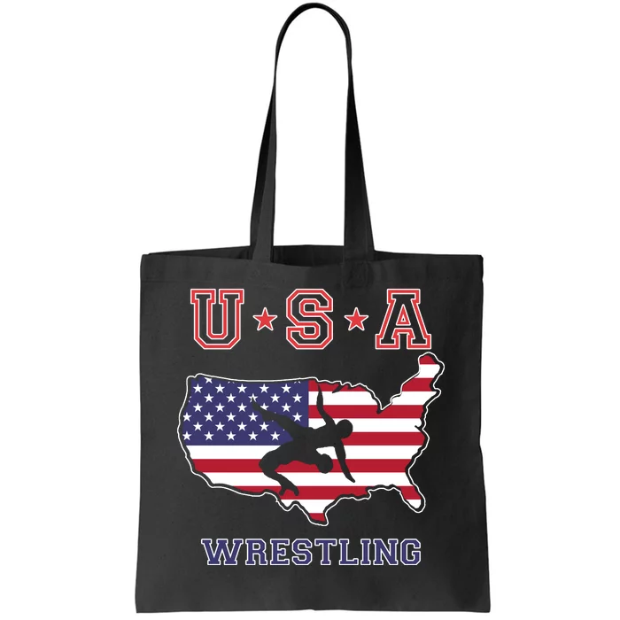 Usa Wrestling Tote Bag