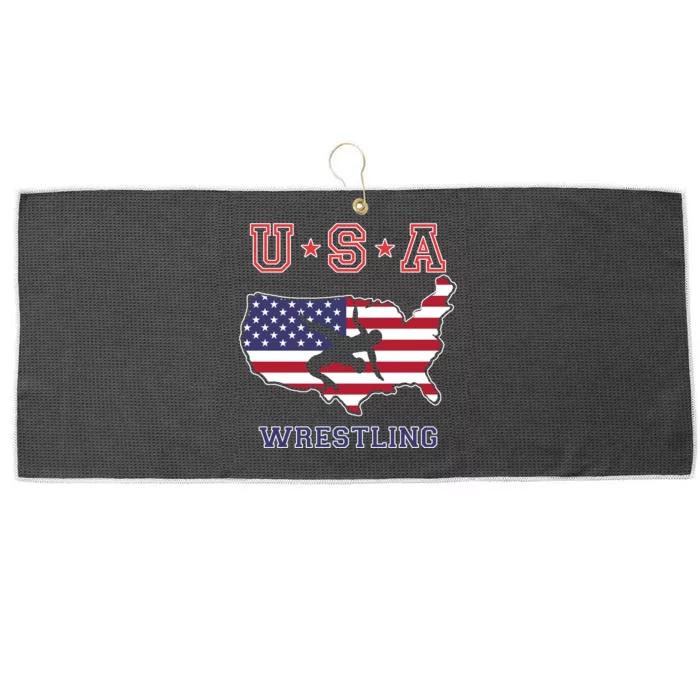 Usa Wrestling Large Microfiber Waffle Golf Towel