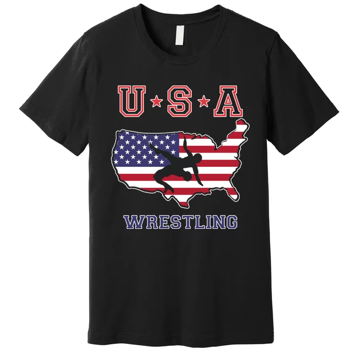 Usa Wrestling Premium T-Shirt