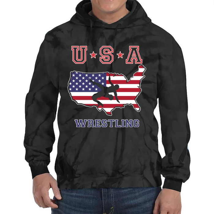 Usa Wrestling Tie Dye Hoodie