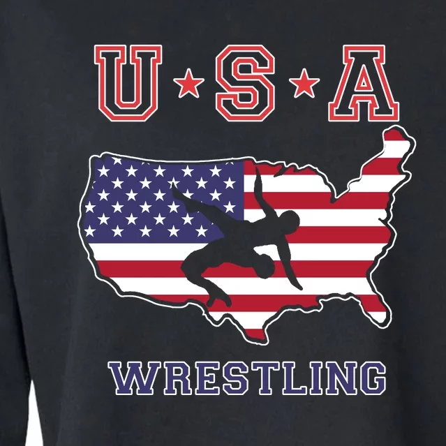 Usa Wrestling Cropped Pullover Crew