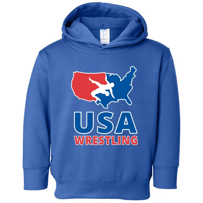 Usa Wrestling Toddler Hoodie